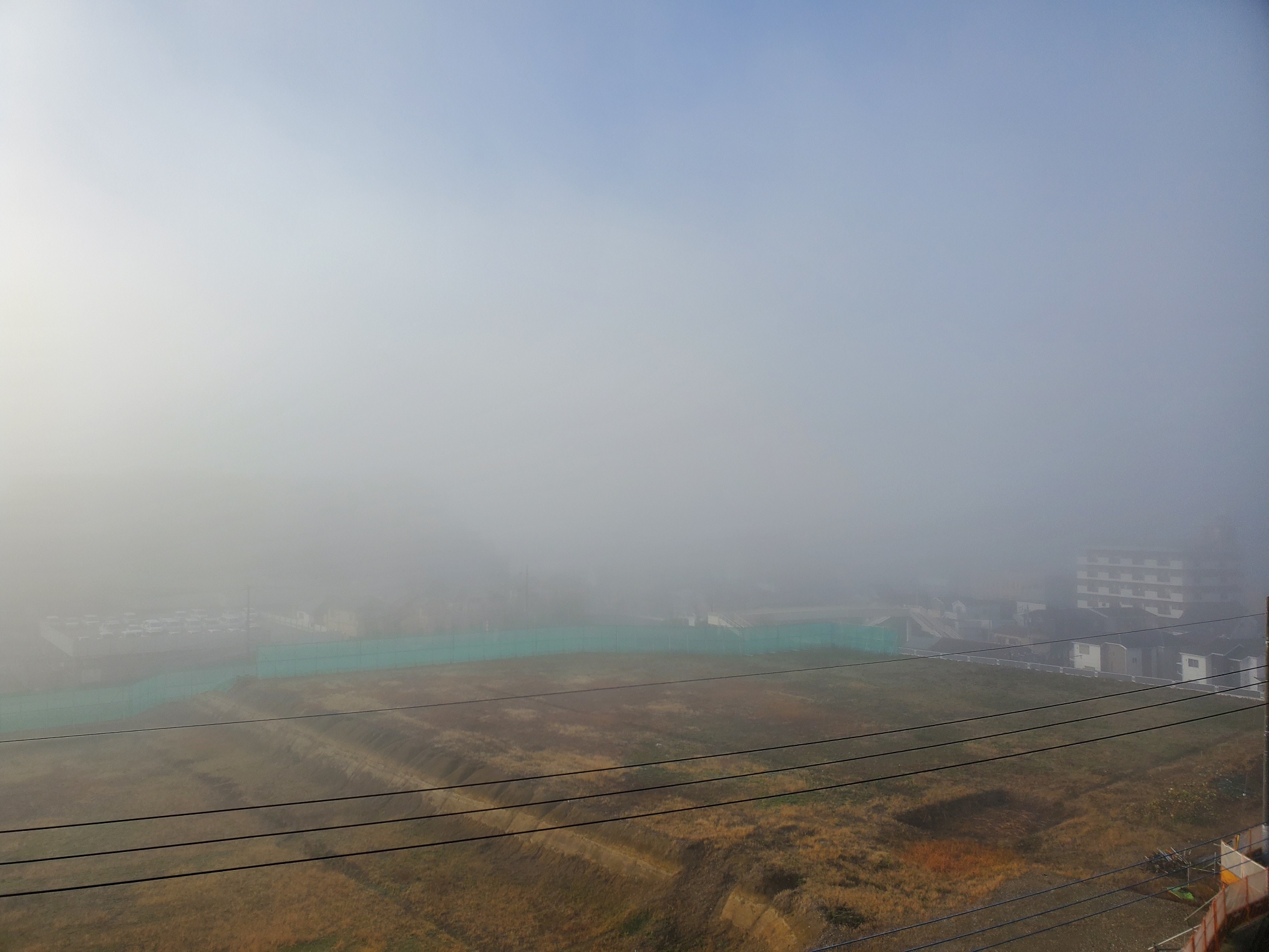 １２月１４日　市役所４階から…