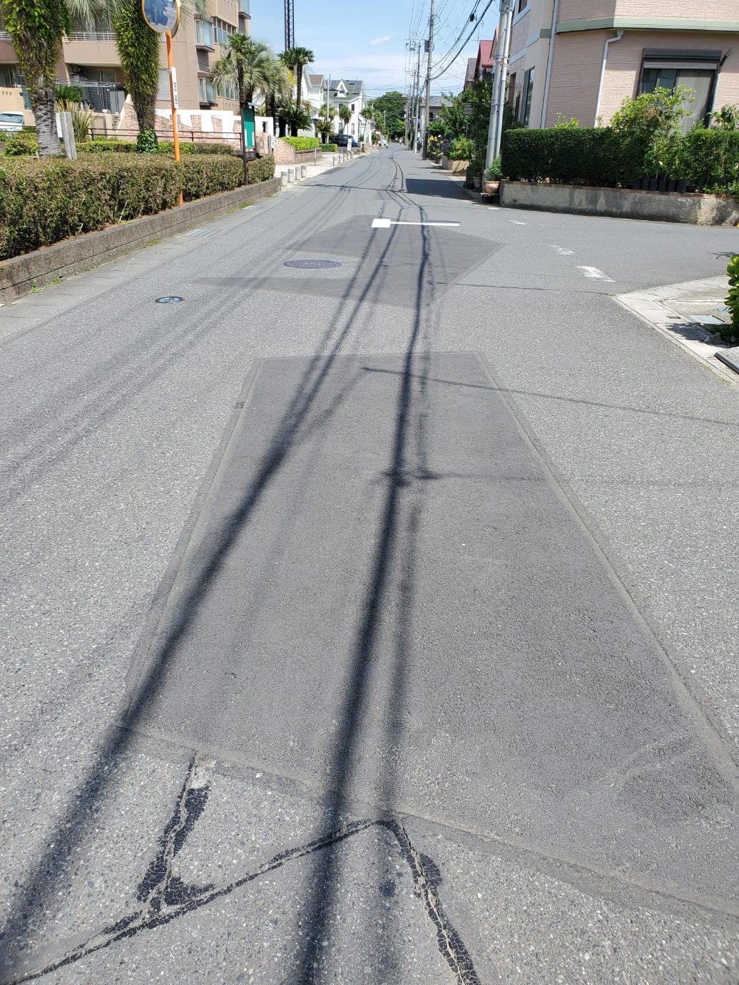 流山中央病院そばの歩道修繕
